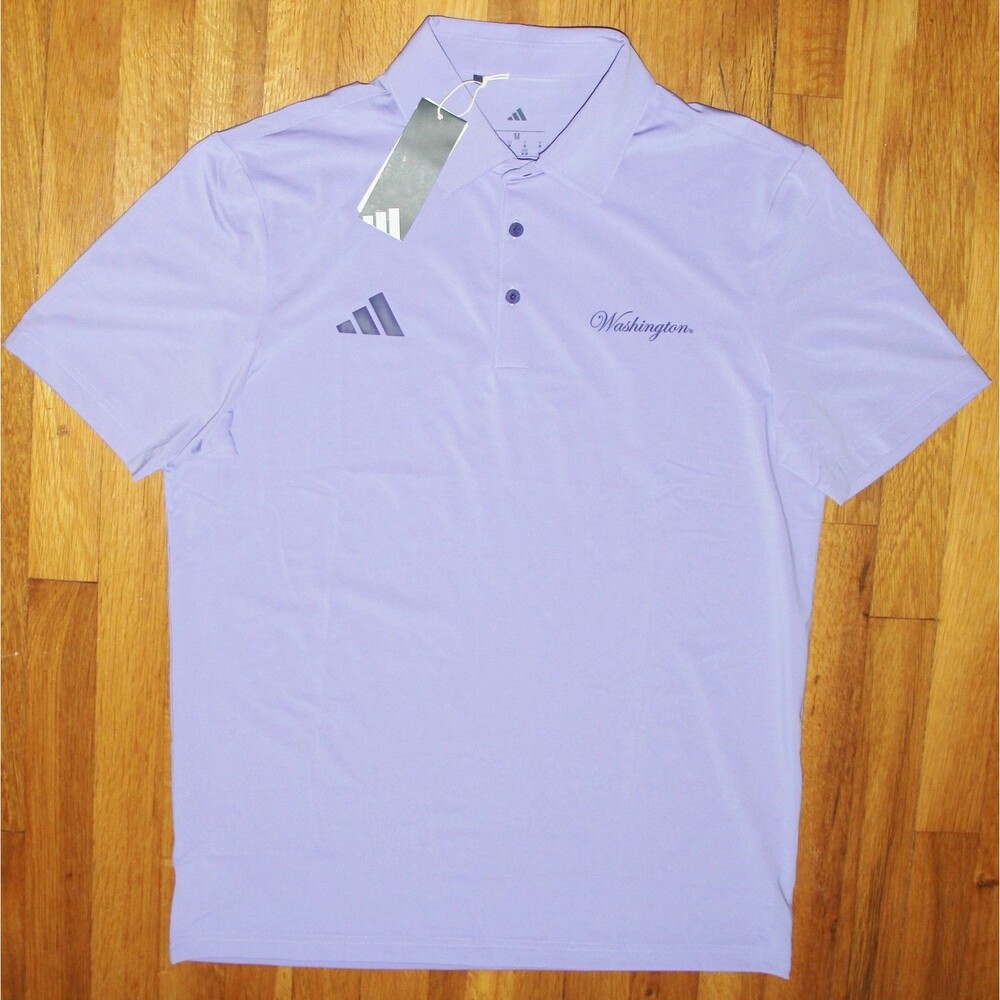 Adidas Washington Huskies Ultimate 365 Golf Polo Mens M Purple